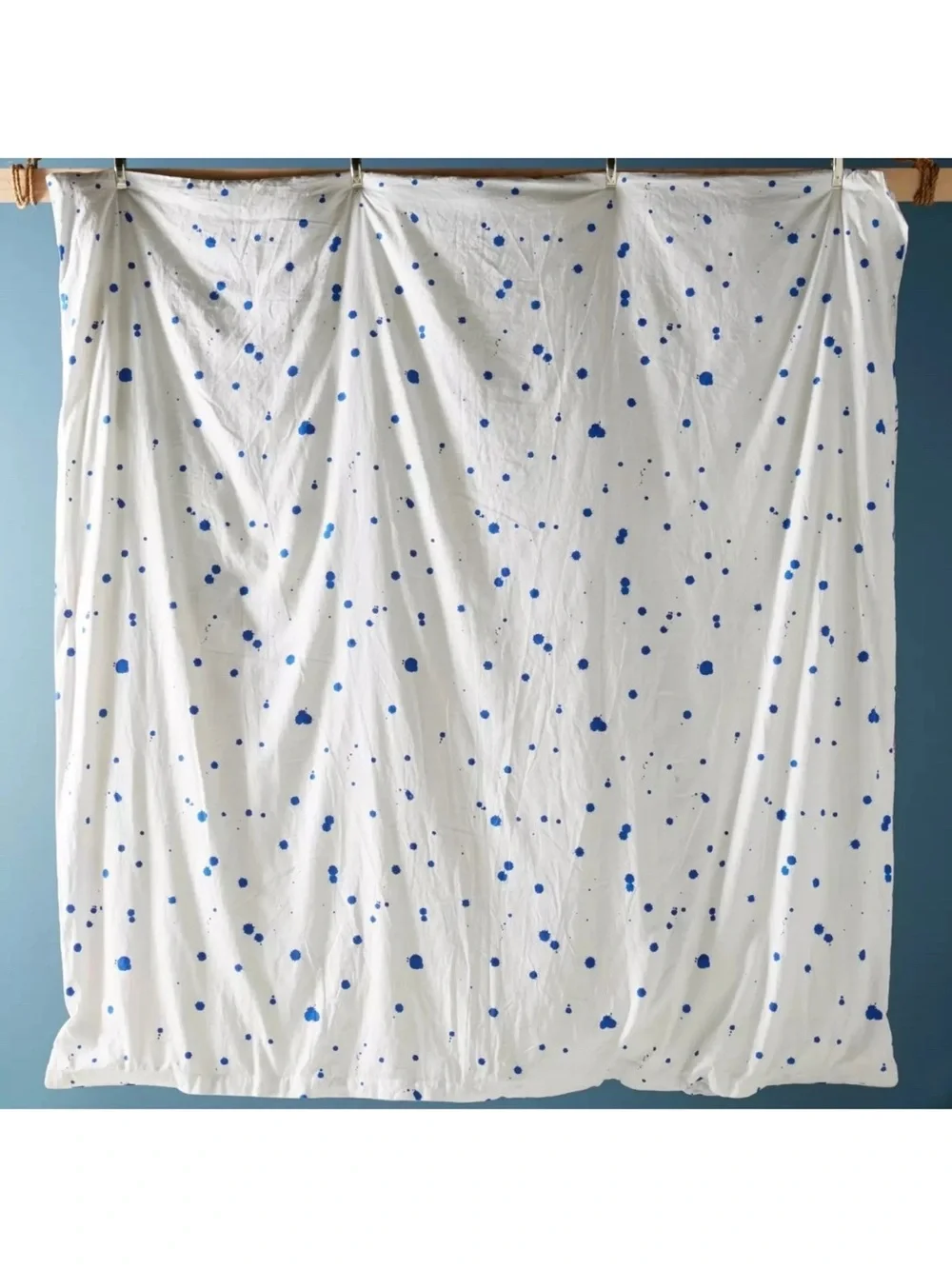 Lillian Farag ANTHROPOLOGIE Floral KING Duvet Cover Colorful Abstract Paint RARE